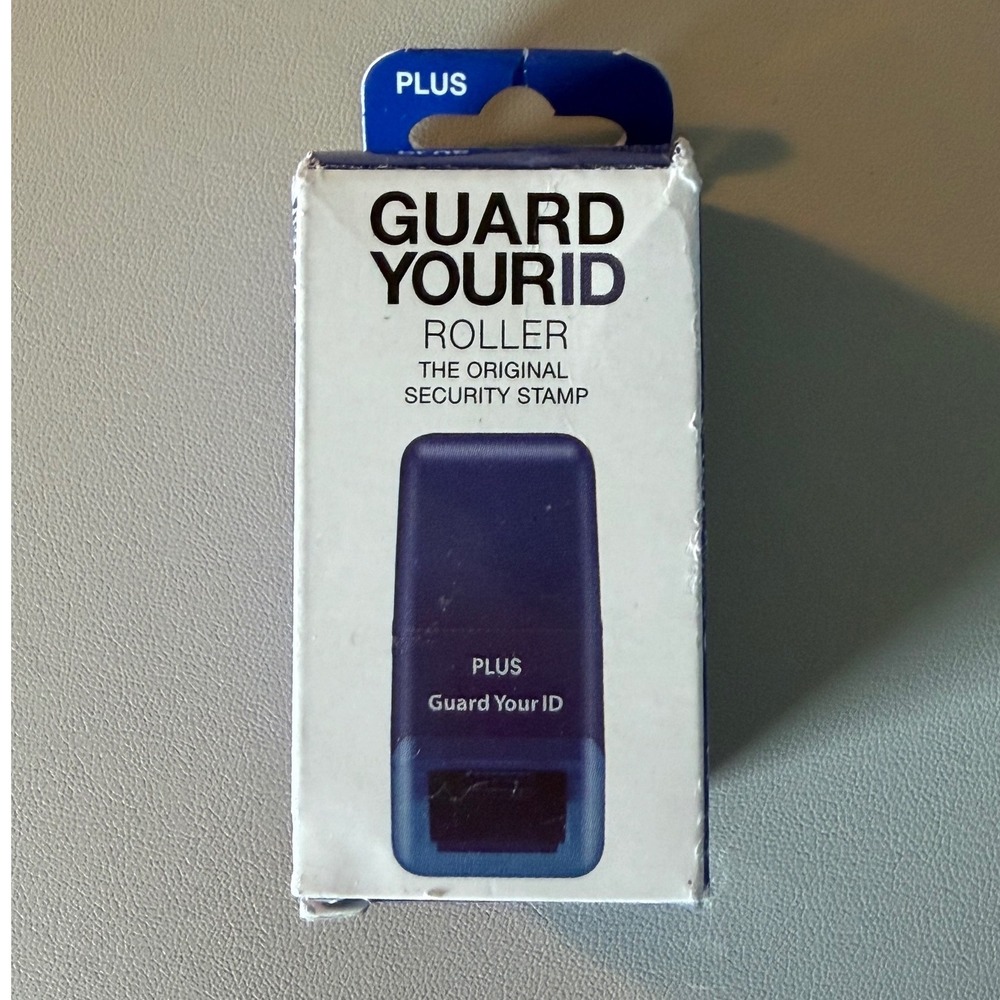 PLUS Guard Your ID Roller Plus Blue Security Stamp‎ IS-520CM Identity Protection